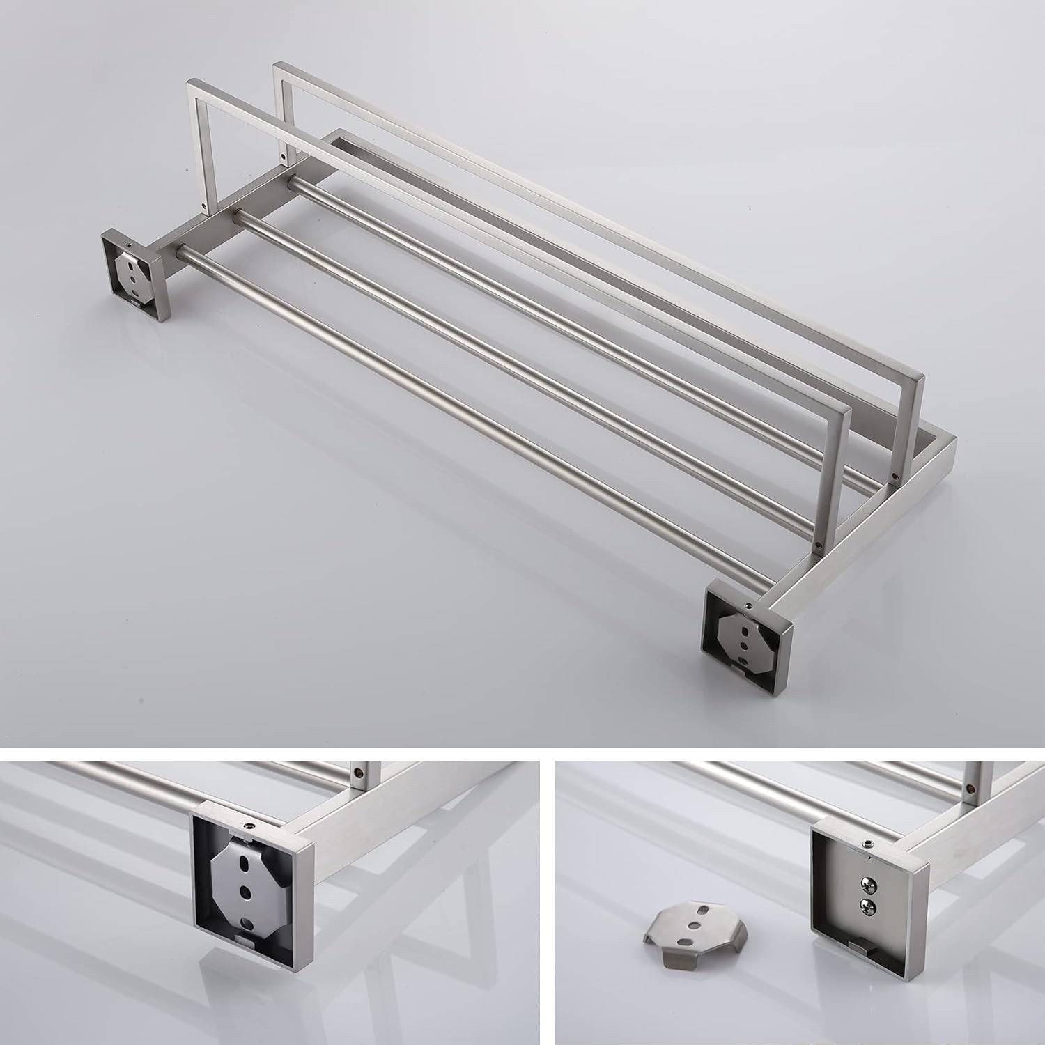 KOKOSIRI 24 Towel Rack Brushed Nickel