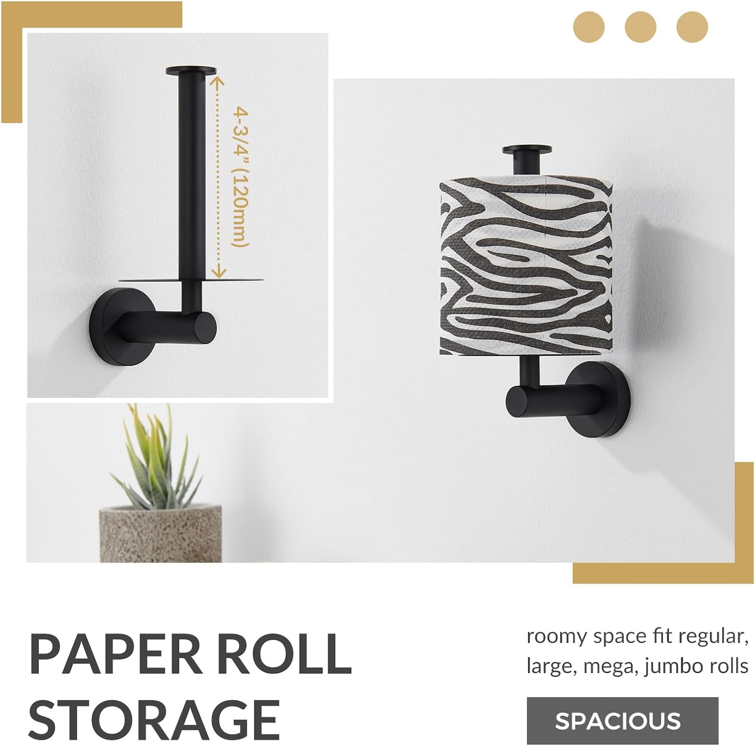 Aomasi Vertical Tray Toiletpaper Holder