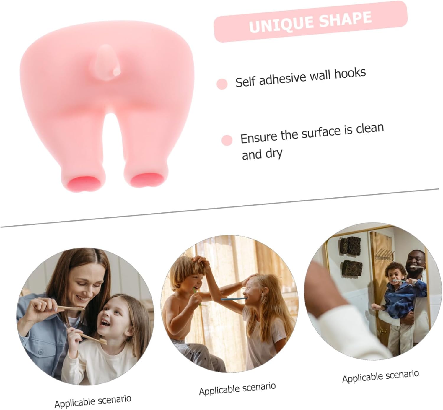 GLEAVI Cute Cartoon Tail Towel Hook for Keys and Bags