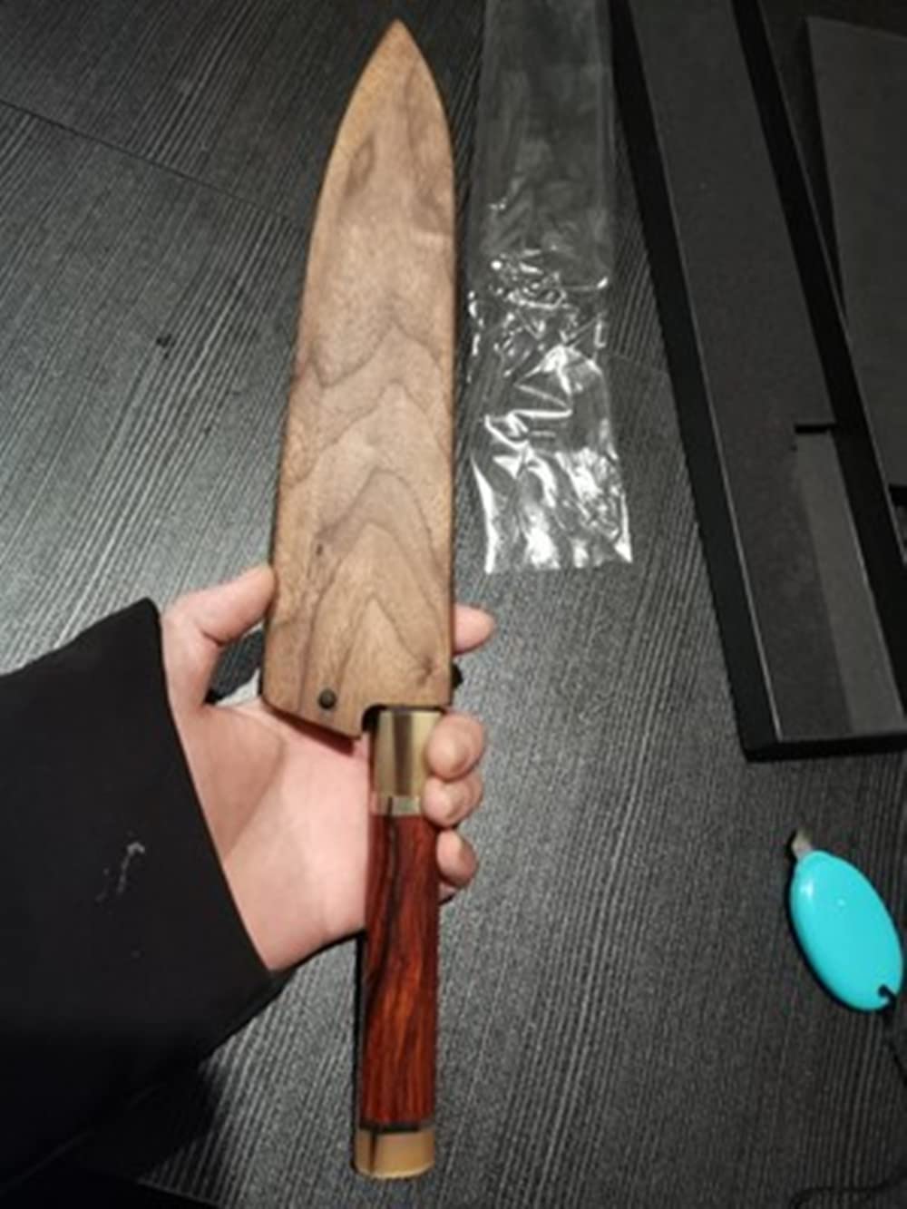 Aibote Black Walnut Wood Gyuto Knife Sheath Magnetic Holder
