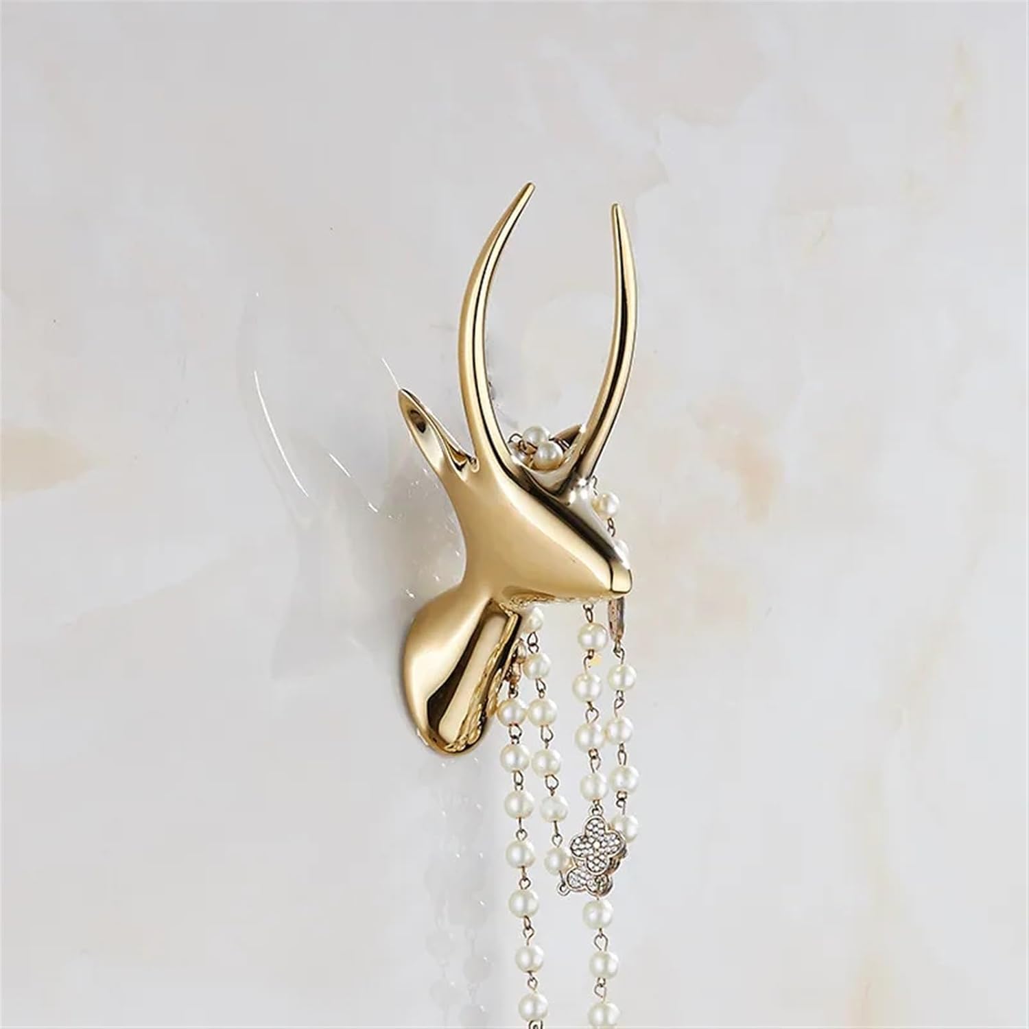 White Chrome Robe Hook Wall Mount 1Pcs