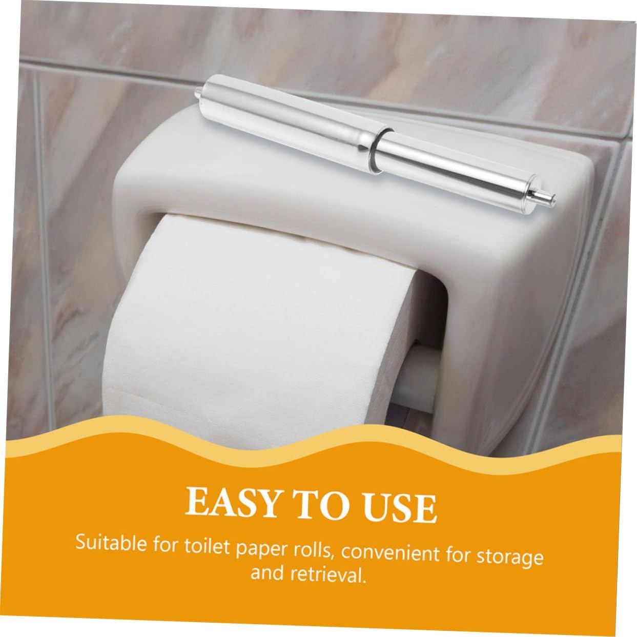 4pcs Chrome Toilet Paper Holder Replacement Rods