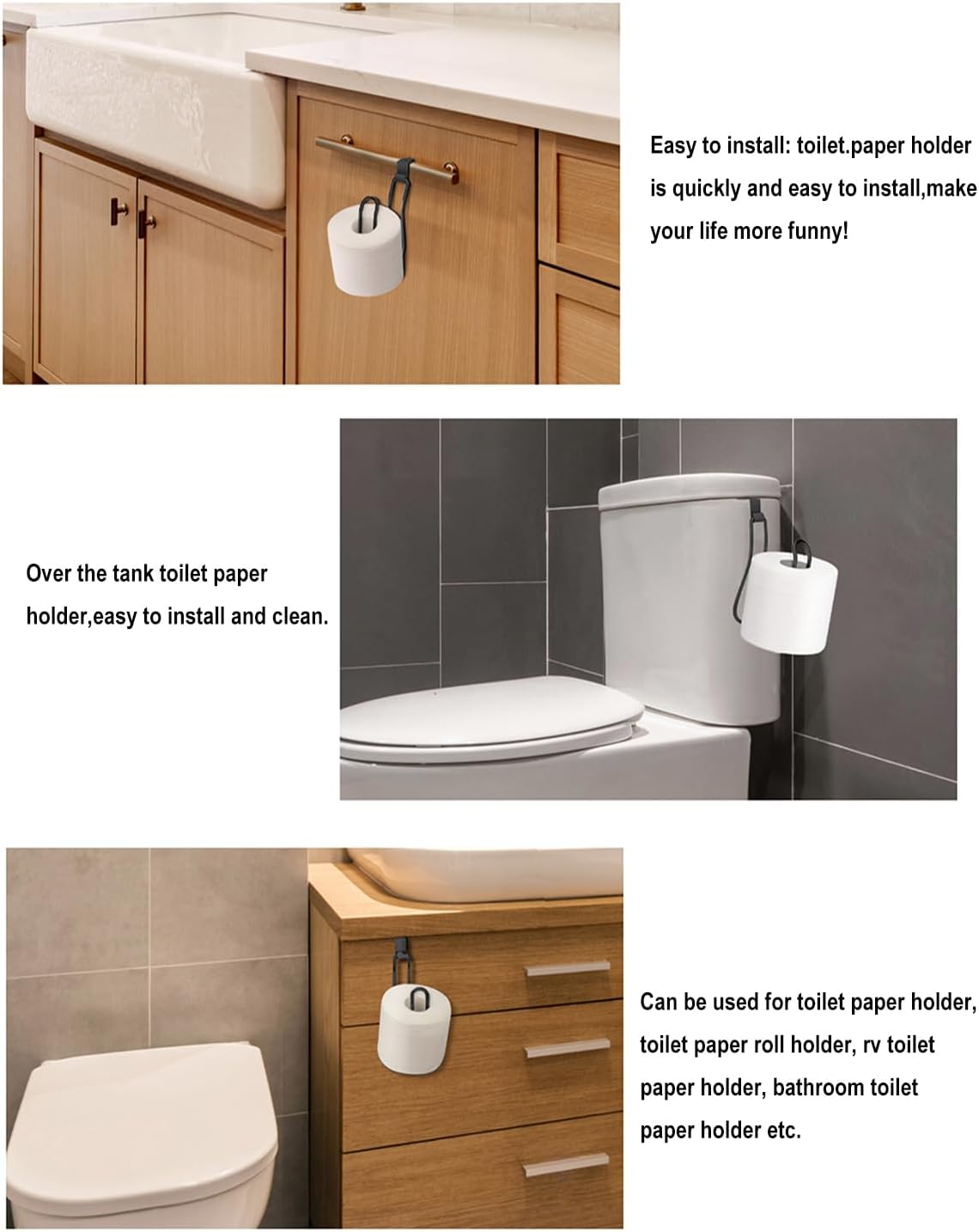 Chrome Toilet Paper Roll Holder - Space Saving Durable