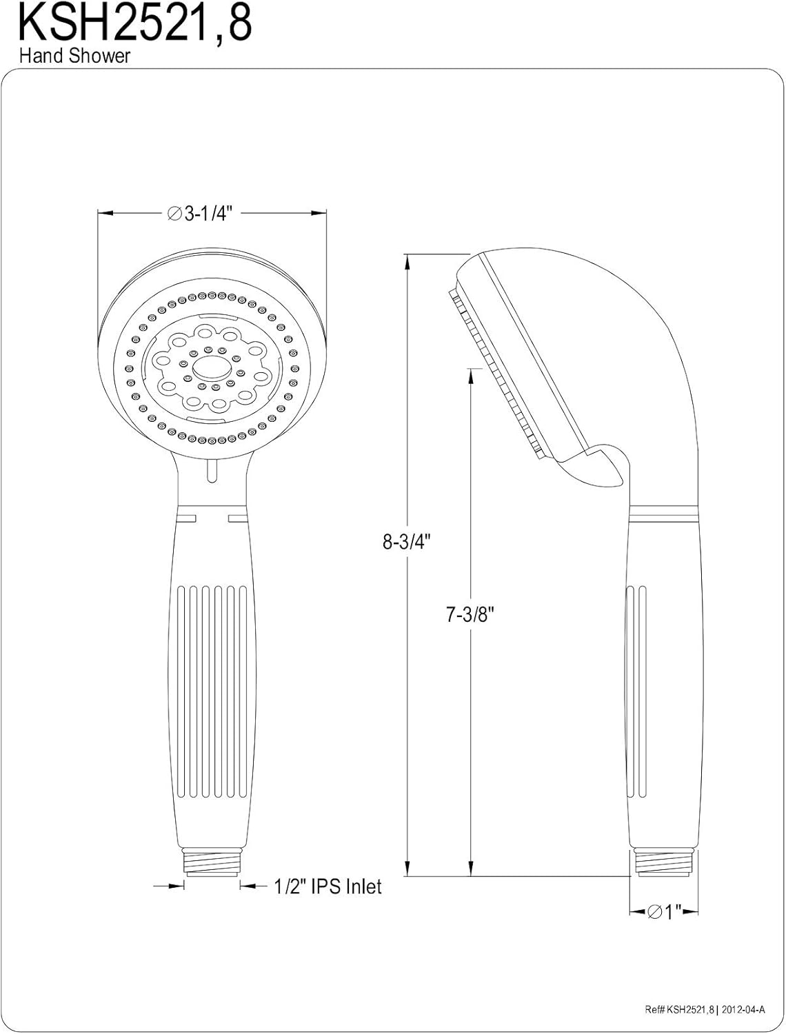 Ideal for Relaxation Style Kingston Brass KSH2528 5-Function Massage Hand Shower