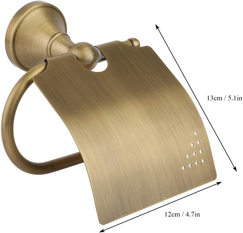 ViaGasaFamido Brass Toilet Paper Holder with Lid 1