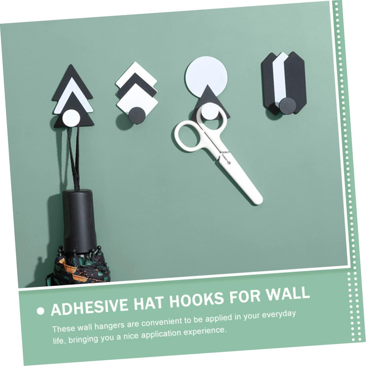 Amosfun 4-Pack Adhesive Wall Hooks for Towels Kitchen Bathroom and Entryway