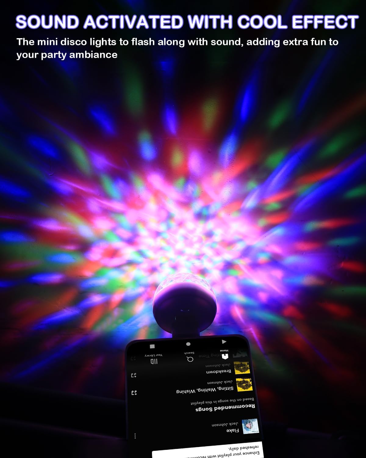 Luditek USB Mini Disco Ball Light with Sound Activation 1