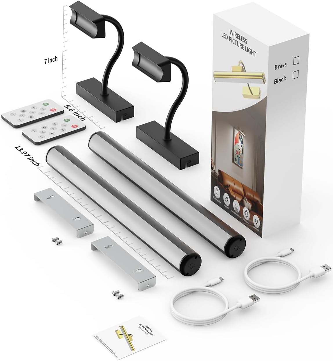 Skairipa Wireless Picture Light with Remote 2Pack 1