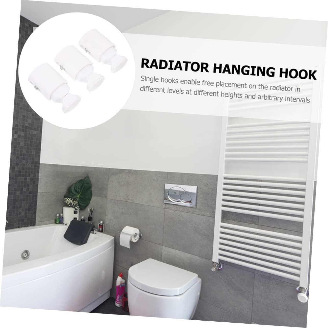 Space-Saving Towel Hooks for Radiator