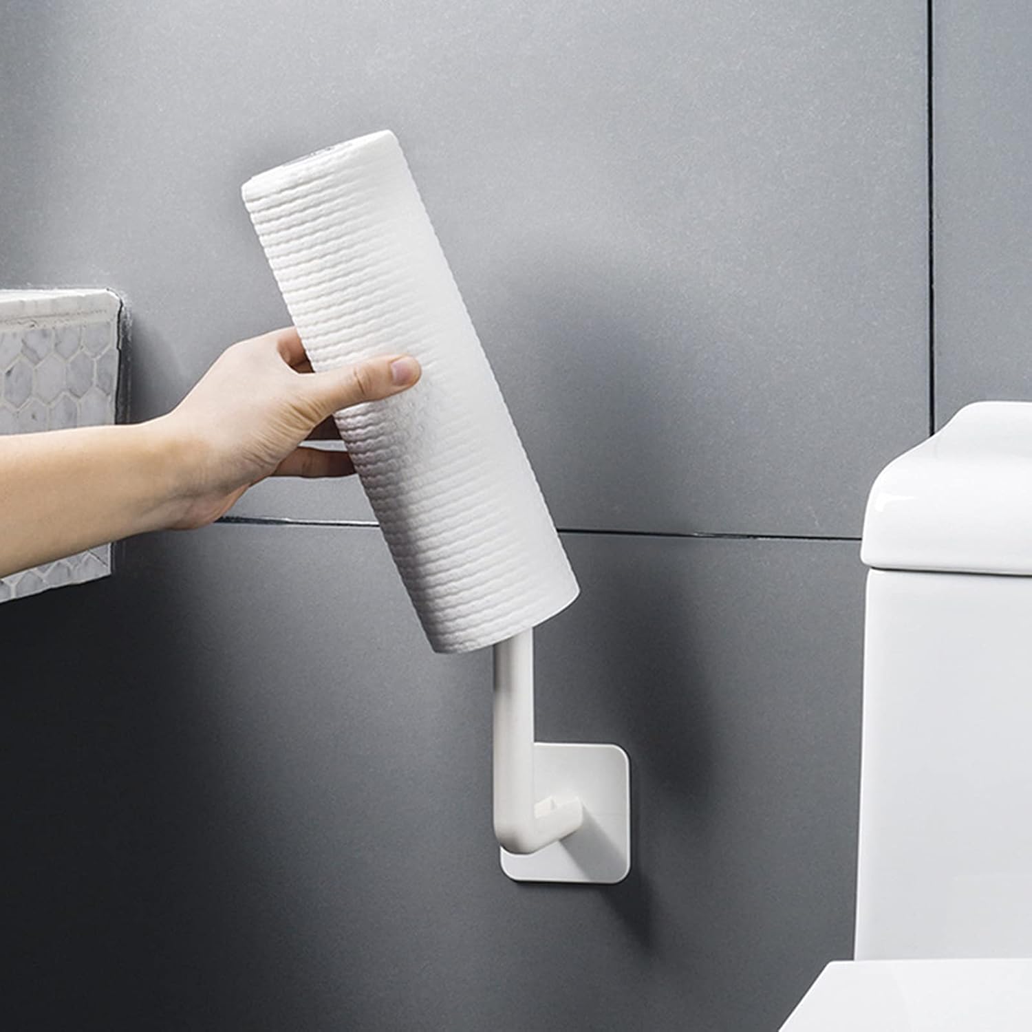 Wall-Mounted Toilet Paper Holder Wall Mount Storage