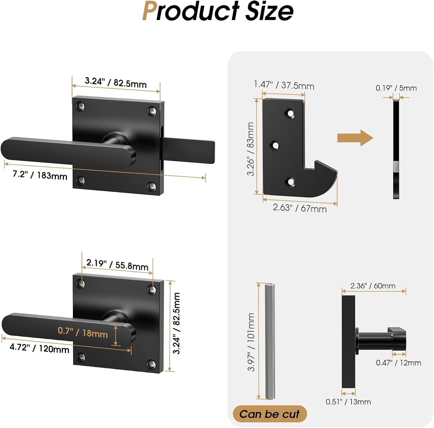 Sturdy Durable Wooden Fence Gate Latch