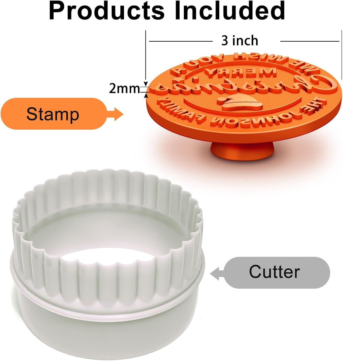 HOPELF Personalized 3D Cookie Stamp Mold Kit 1