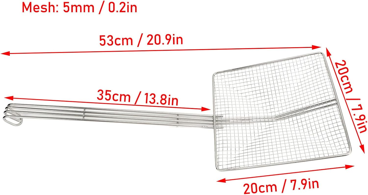 Stainless Steel Skimmer Ladle with Mesh Strainer for Cooking and Frying