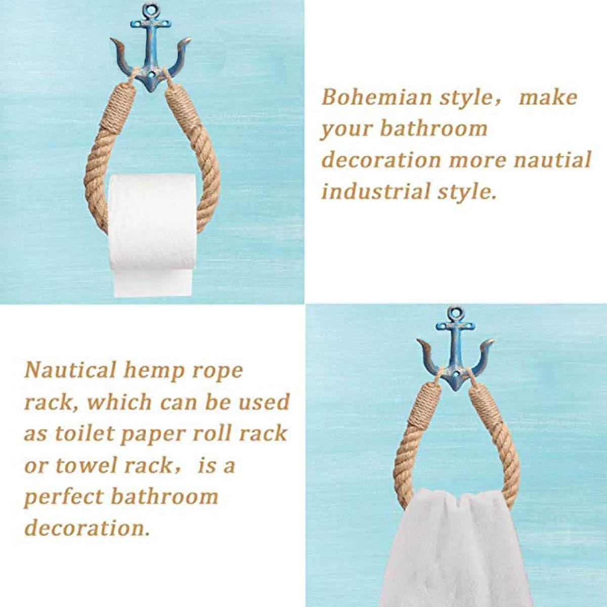 Soarlor Nautical Toilet Paper Holder Blue 1