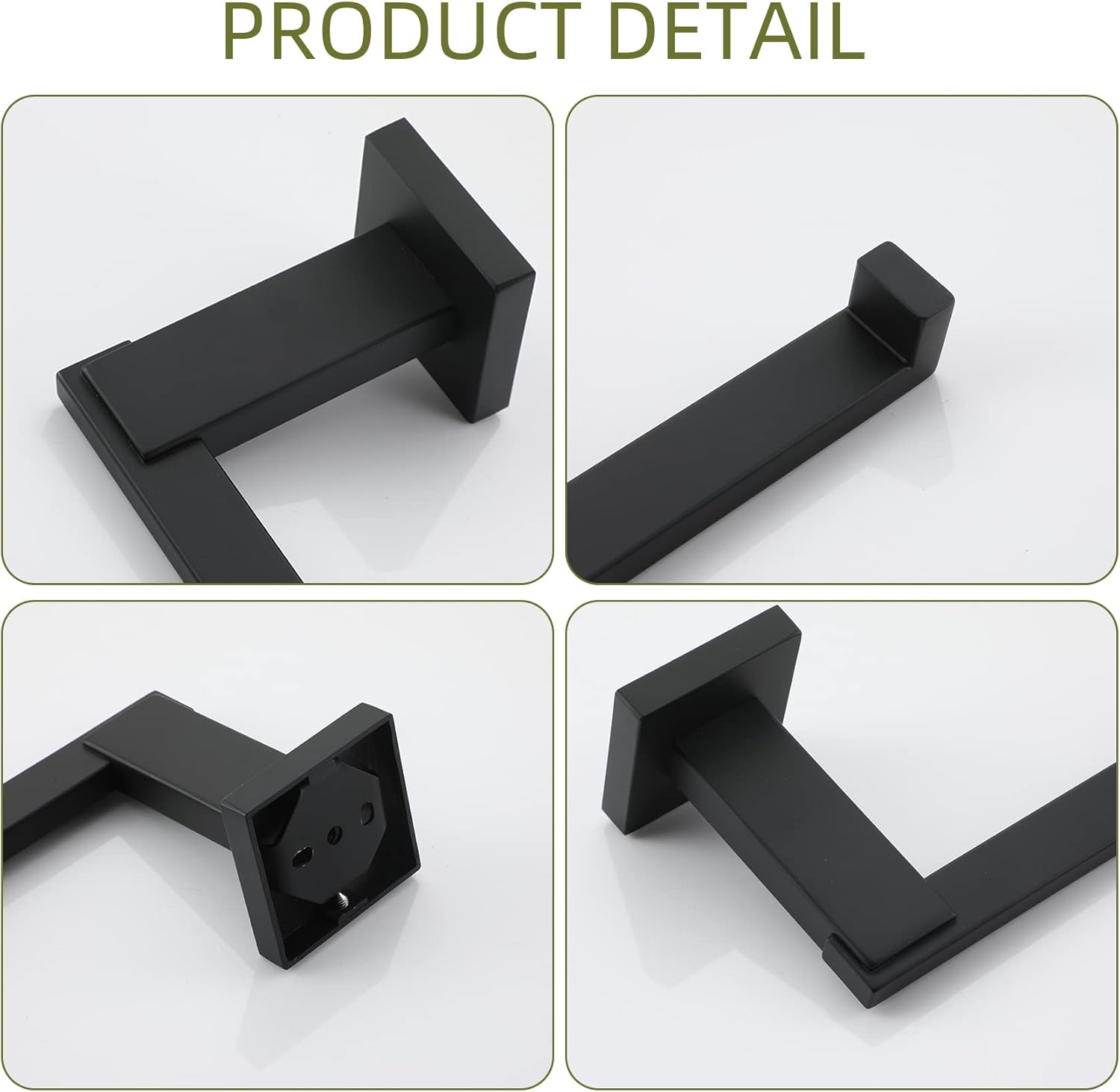 KOKOSIRI Black Stainless Steel Toilet Paper Holder 1