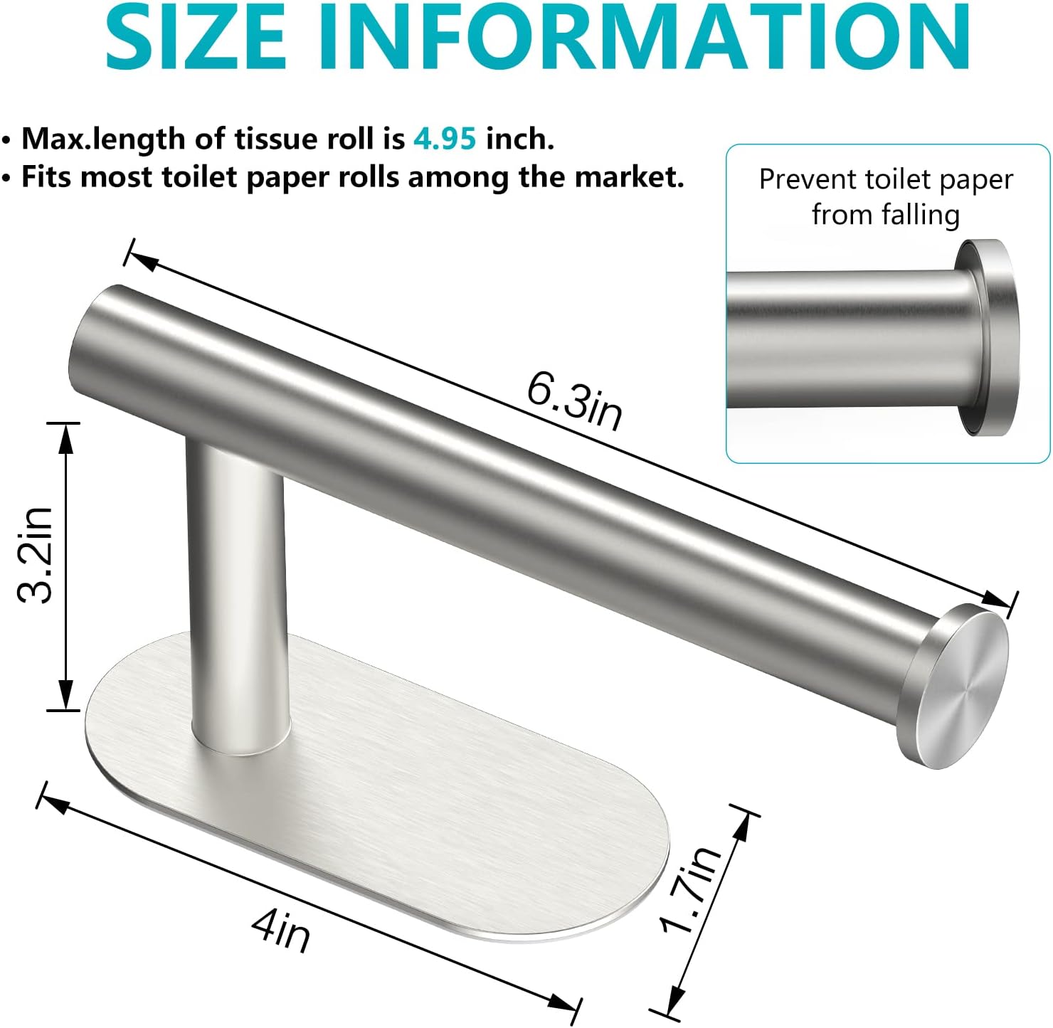 VMVN Adhesive Toilet Paper Holder for Bathroom and RV