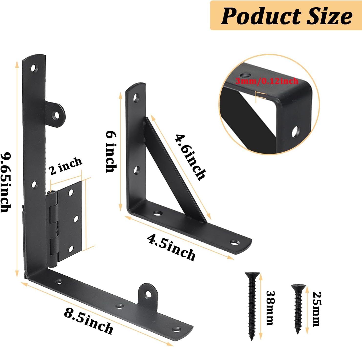 Heavy Duty Fence Gate Kit - Anti Sag Rust-Proof