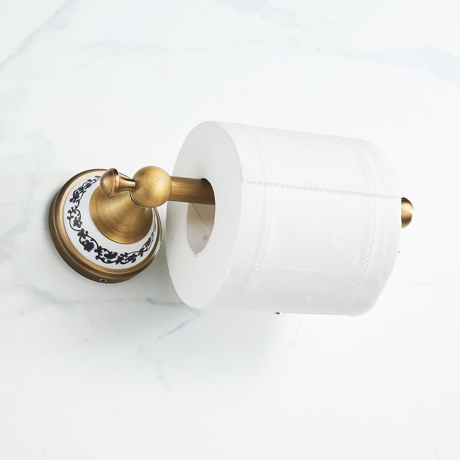 Toilet Paper Holder with Porcelain Design