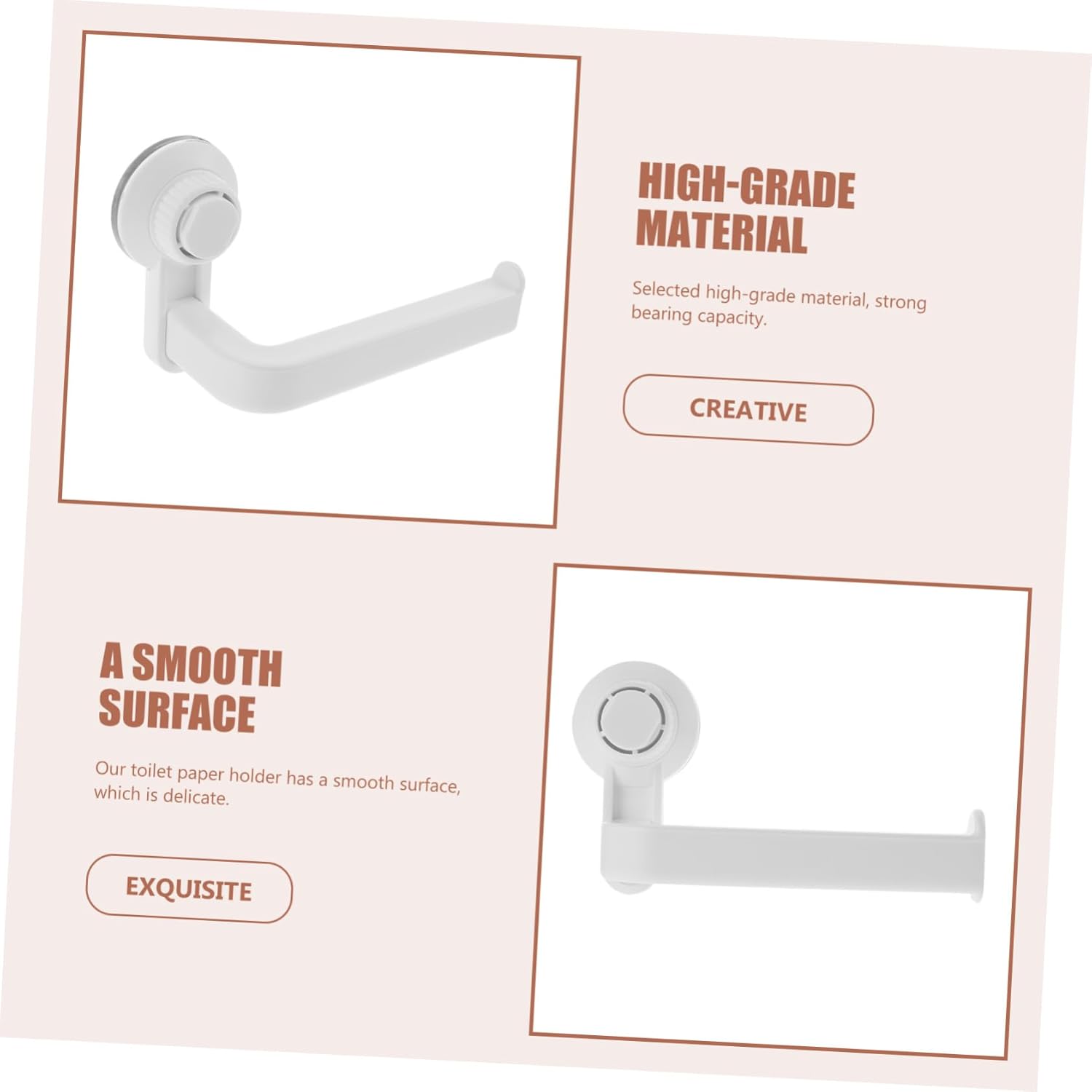 Gadpiparty Suction Toilet Paper Holder Wall Mount