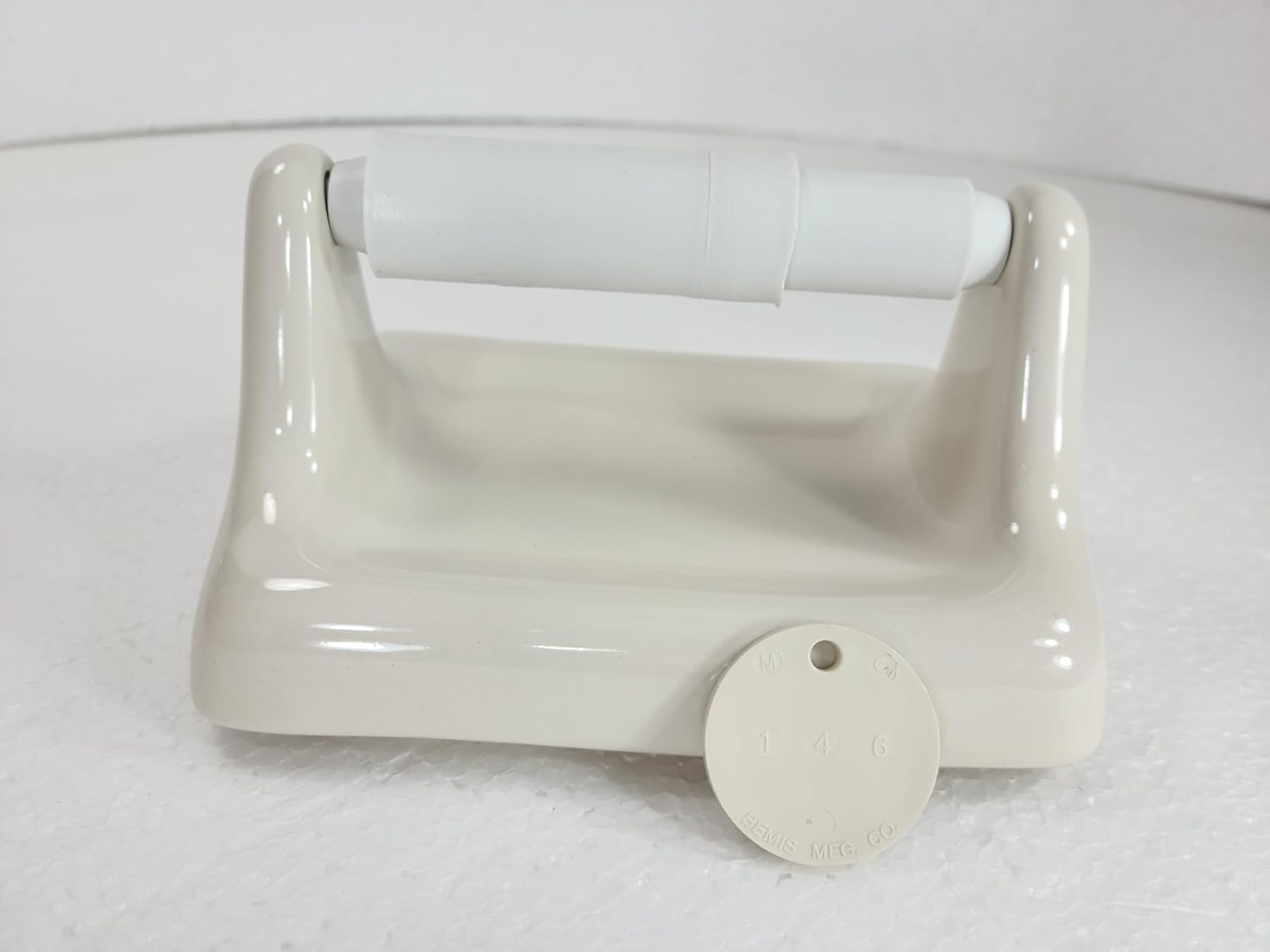 Beige Bone Almond Ceramic TP Holder Wall Mount