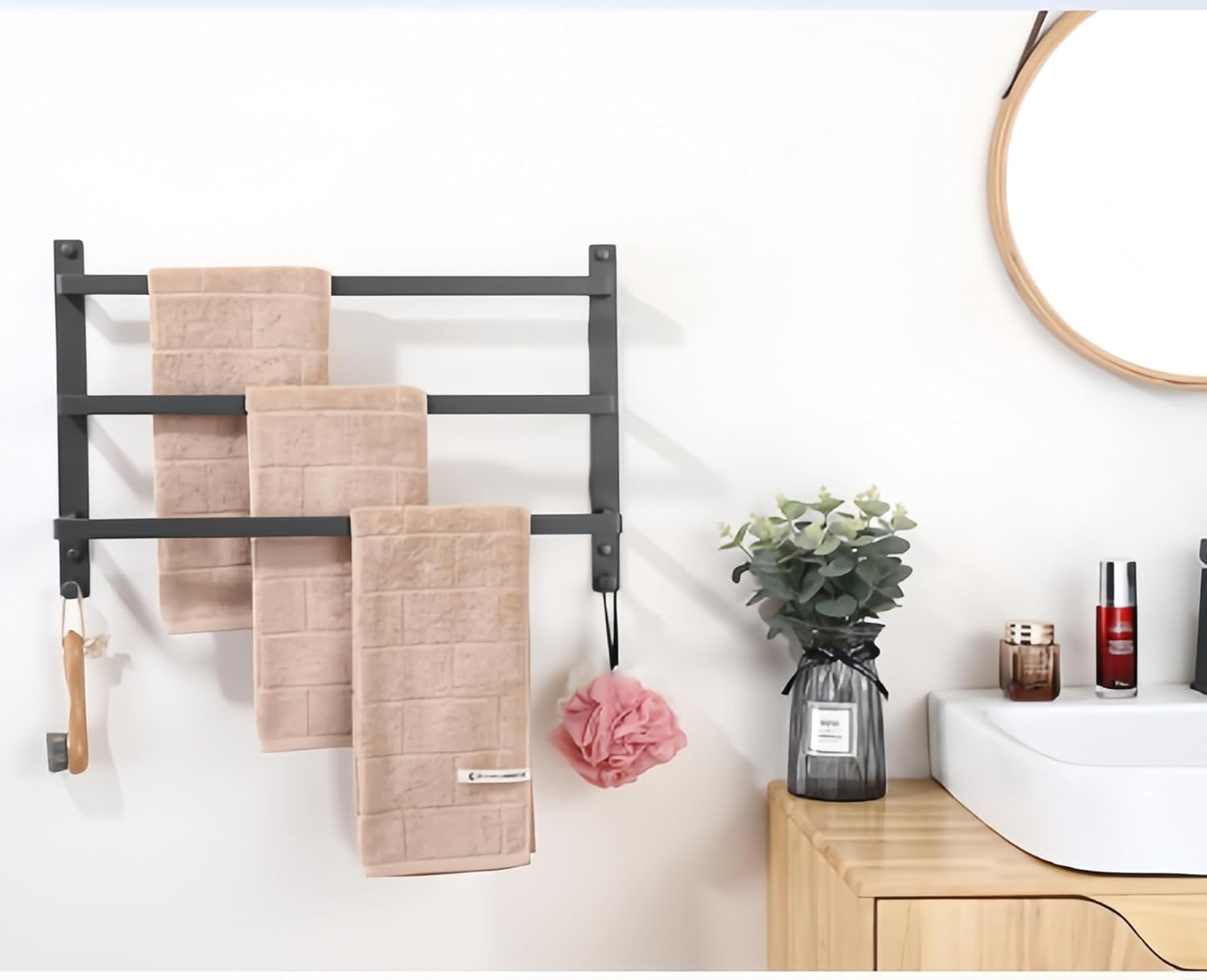 SEIDO 3-Tier Square Towel Rack 16 Inch Stainless Steel
