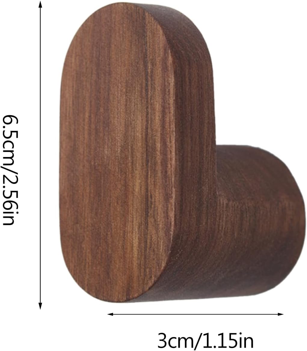 Lily Brown Heavy Duty Wood Hooks for Home Decor