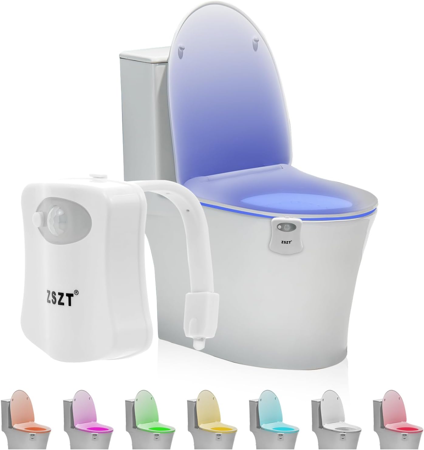 ZSZT Toilet Night Light with 8 Color Options
