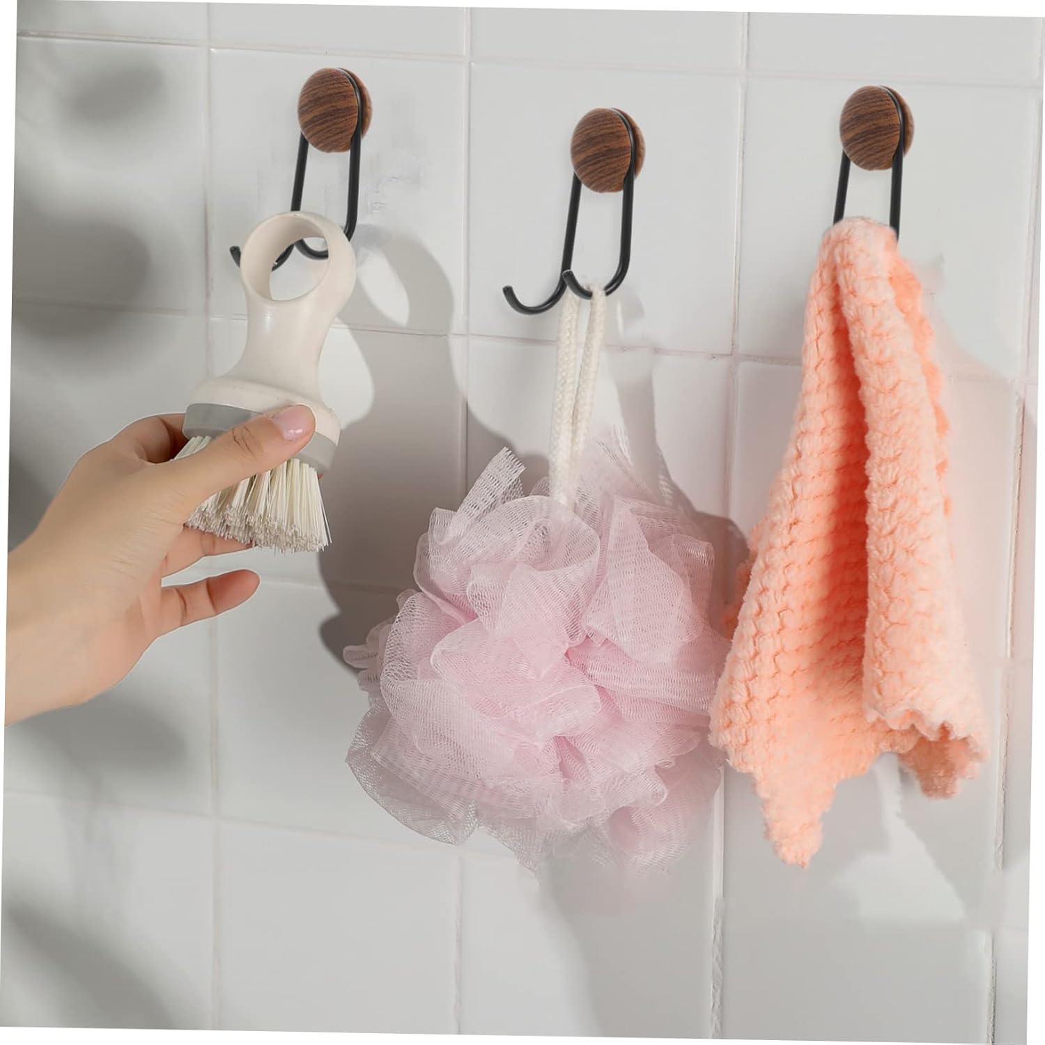 Grain Stainless Steel Adhesive Hook Decorative Towel Holder