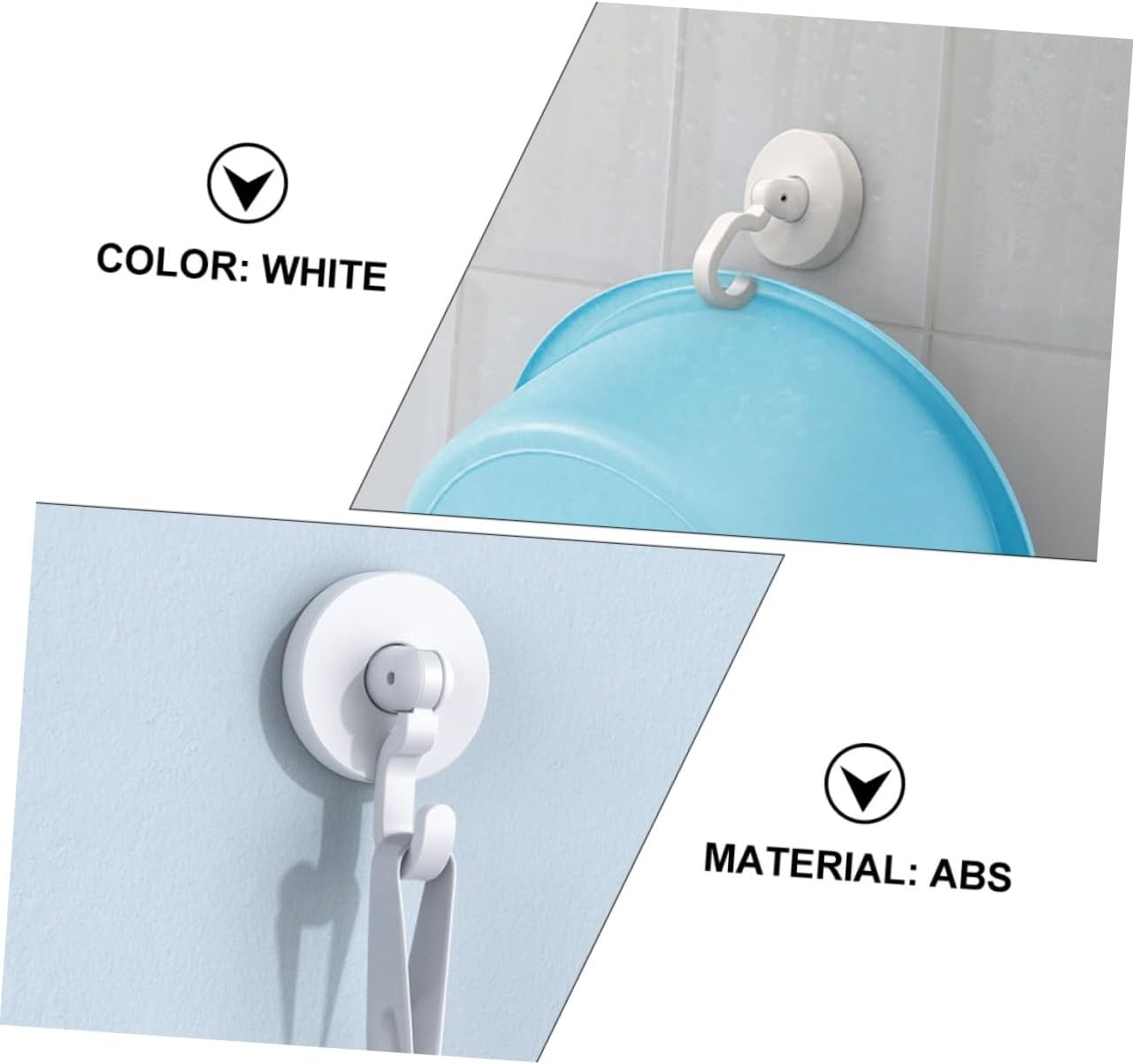 Happyyami 3pcs Self-Adhesive Wall Hooks for Bathroom Kitchen Door Hanger