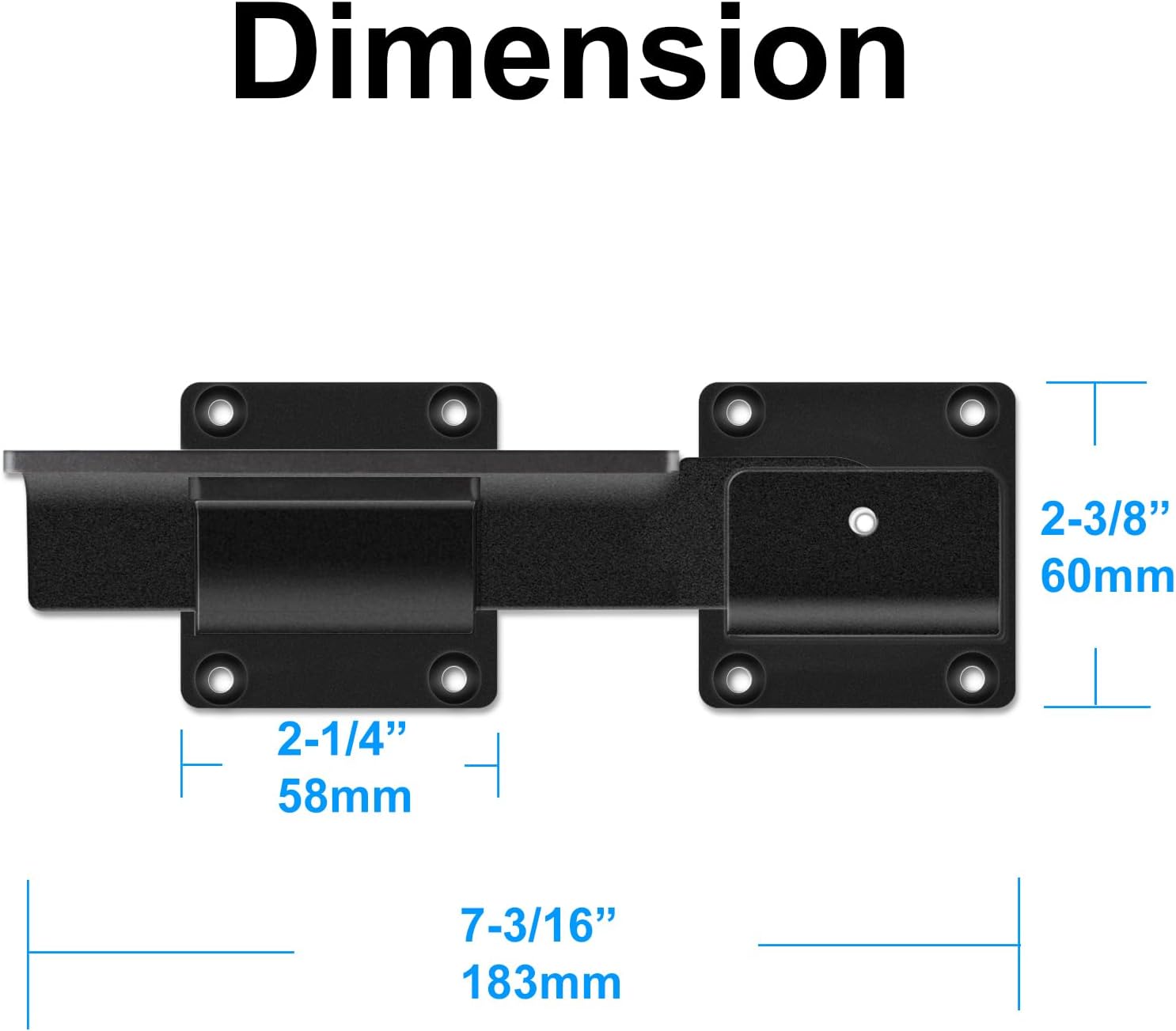 Durable Metal Gate Latch with Smooth Finish