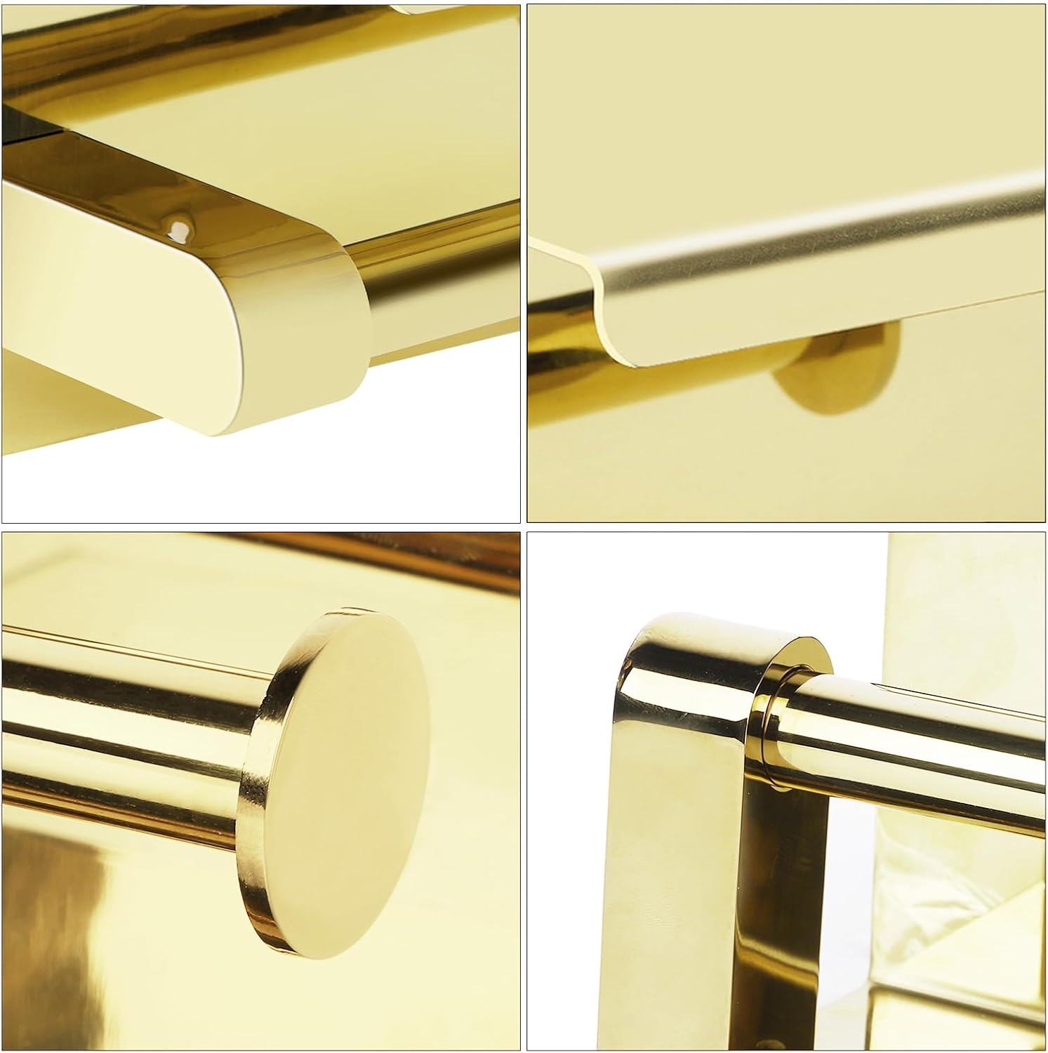 YURINJEE Gold Toilet Paper Holder with Shelf