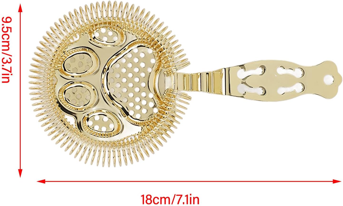 Jwthee Gold Cocktail Strainer for Bars Home