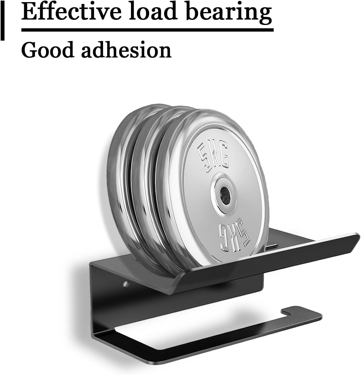 Black Bathroom Toilet Paper Holder Wall-Mounted Stainless Steel