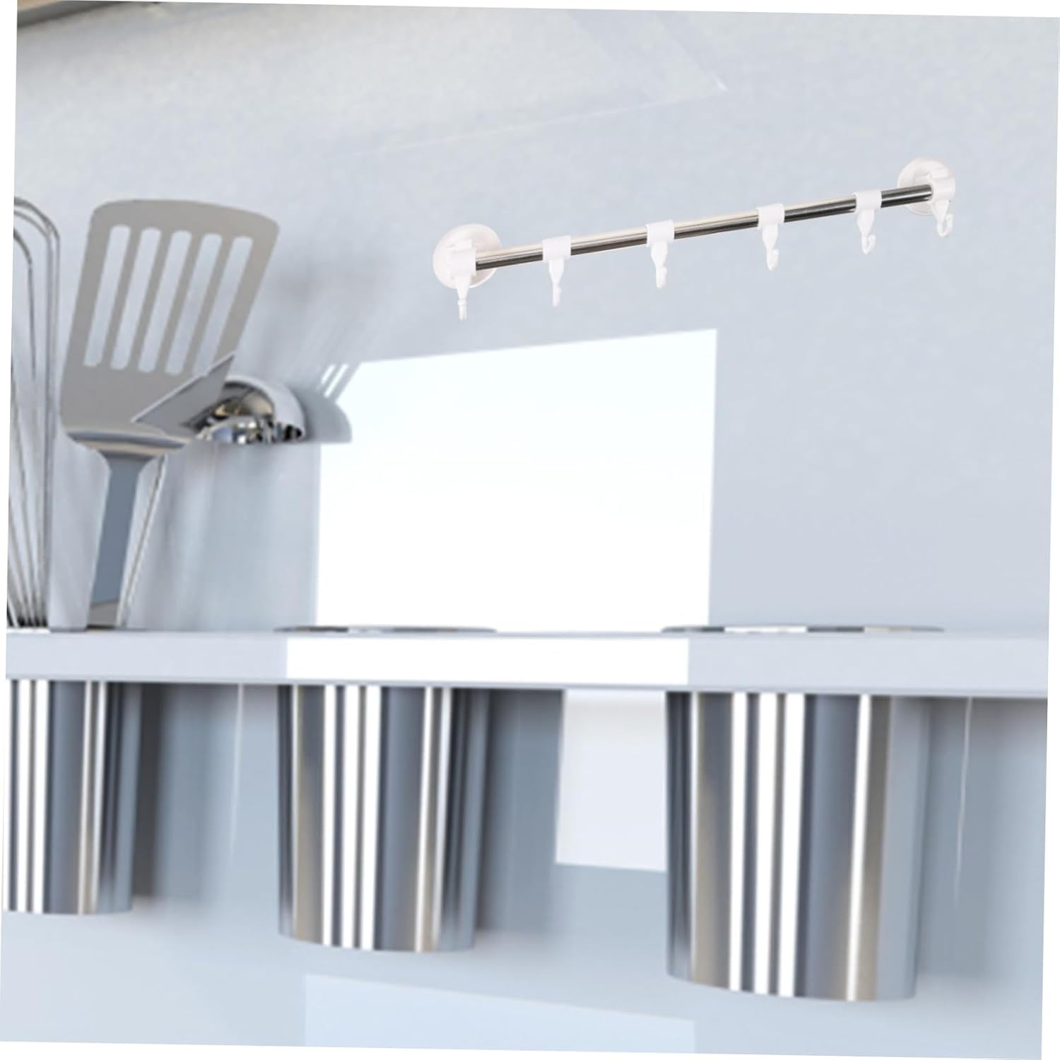Housoutil 6 Hook Suction Cup Towel Mount 1