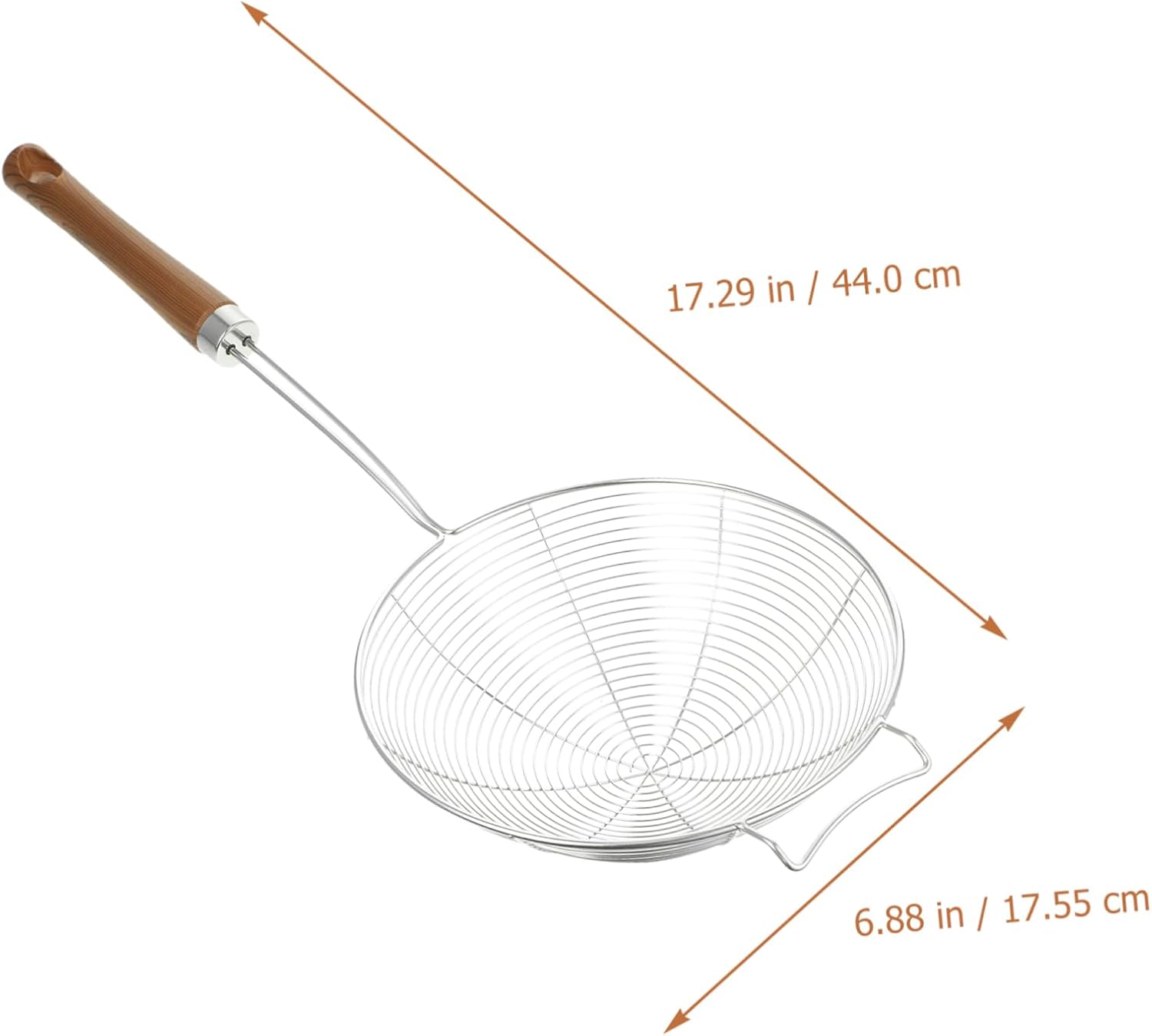 304 Stainless Steel Colander with Wooden Handle Spider Skimmer