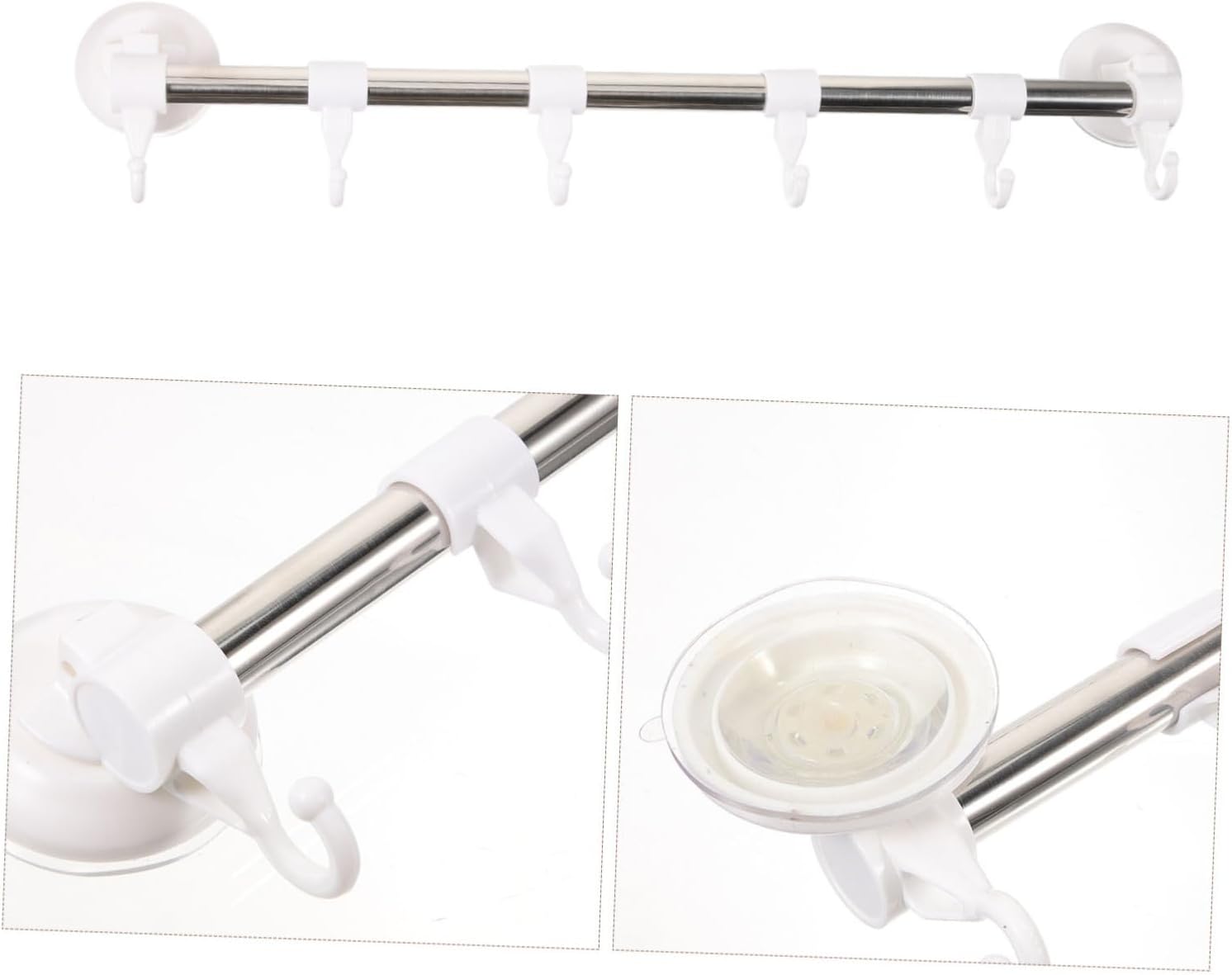 NUOBESTY Adjustable Suction Cup Towel Holder for Kitchen and Bathroom