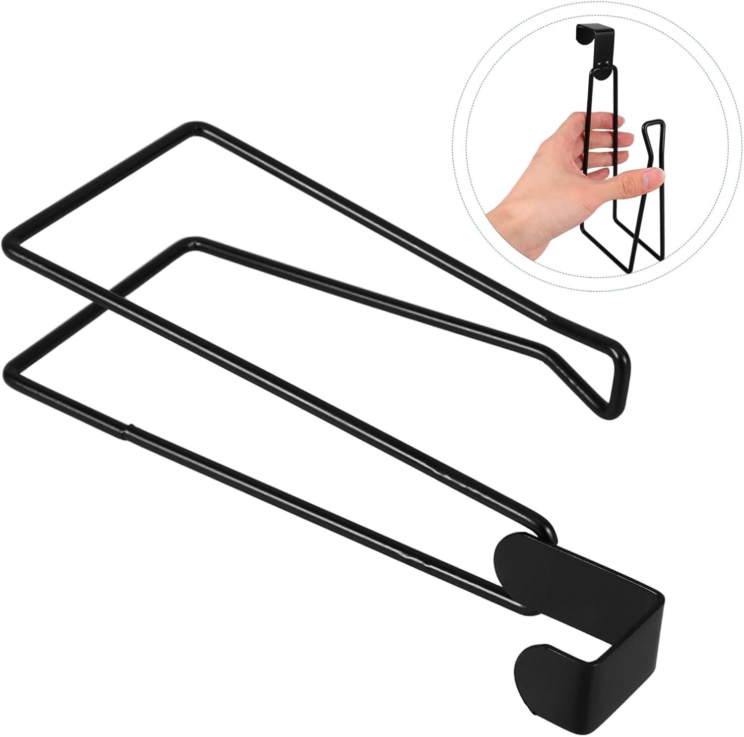 Sturdy Black Wall-Mounted Toiletpaper Holder For Modern Bathrooms