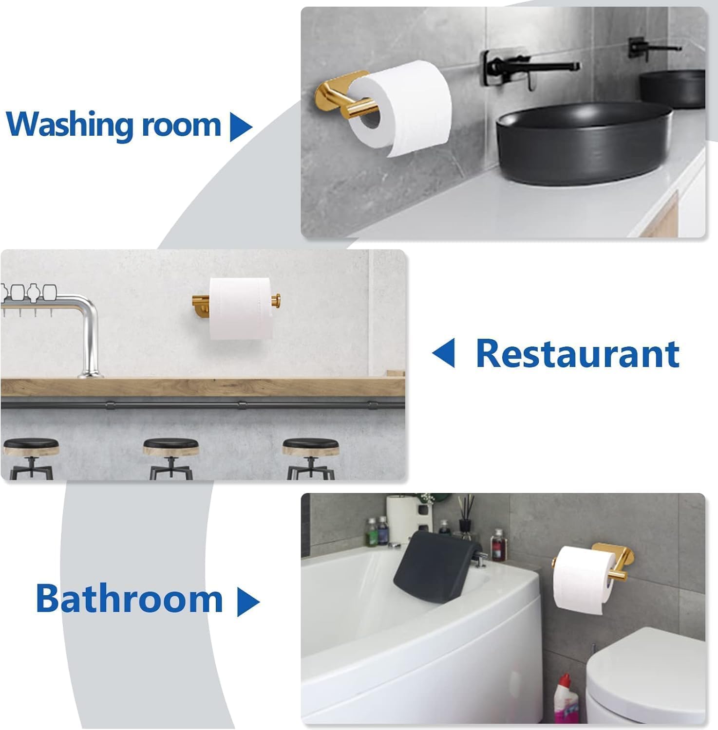 YUNTUOO Toilet Paper Holder Self Adhesive 1