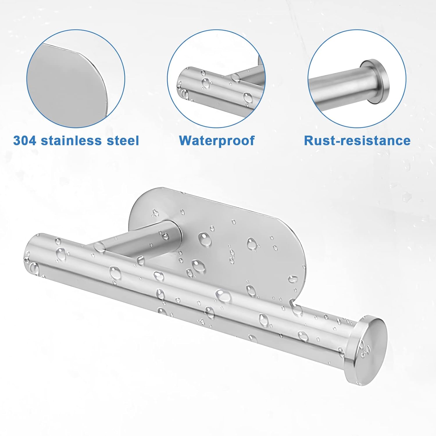 Doweiss Self Adhesive Toilet Paper Holder with 2 Hooks 1