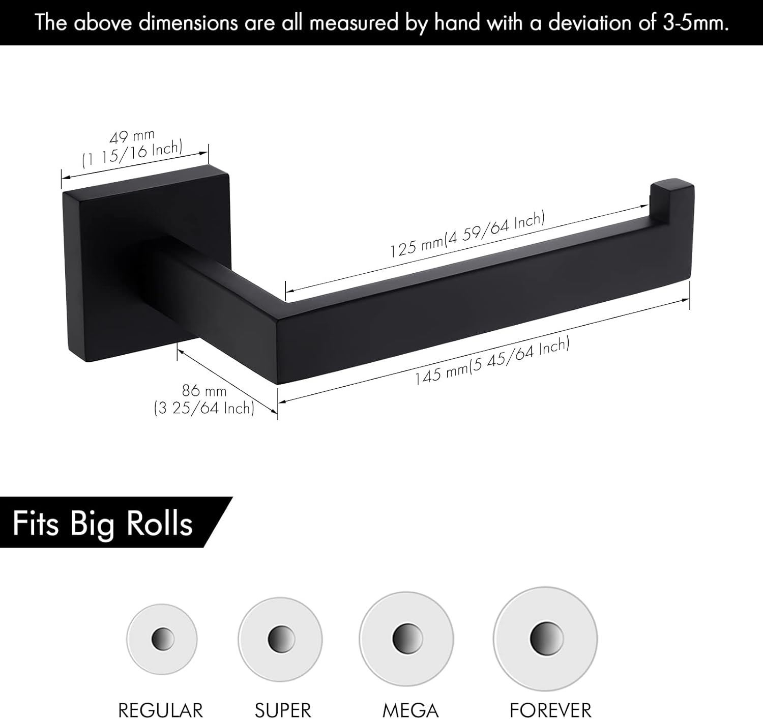 KES Stainless Steel Toilet Paper Holder for Mega Rolls