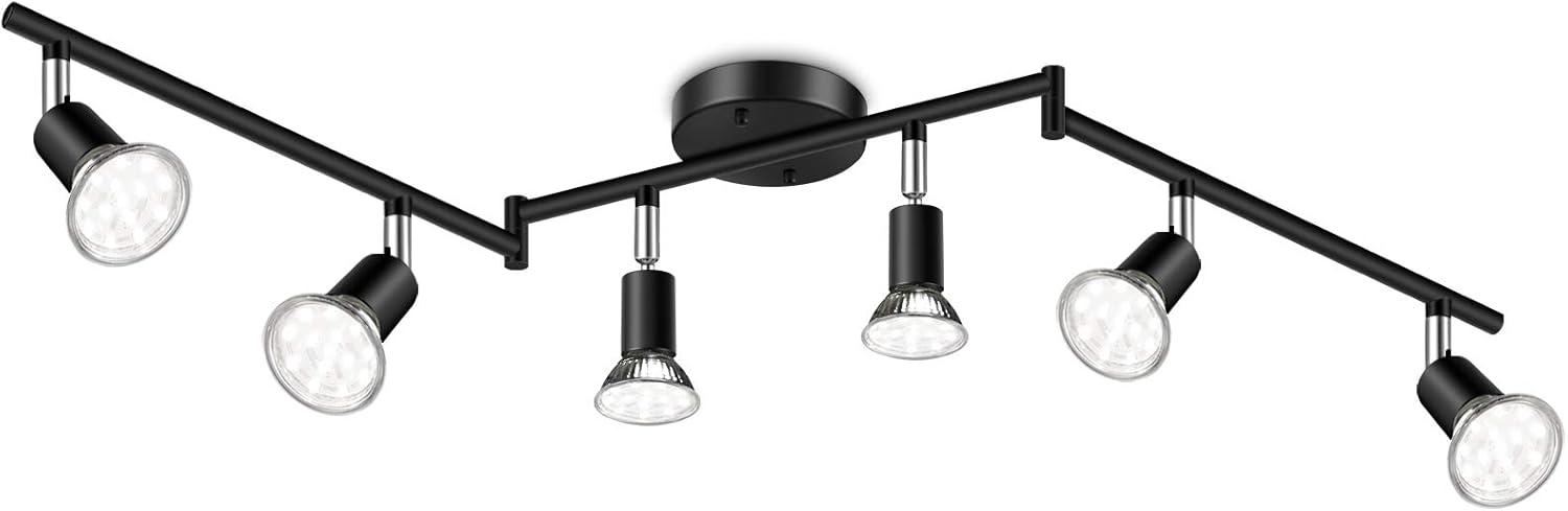 Ascher 6-Light LED Track Lighting Kit with Matte Black Finish