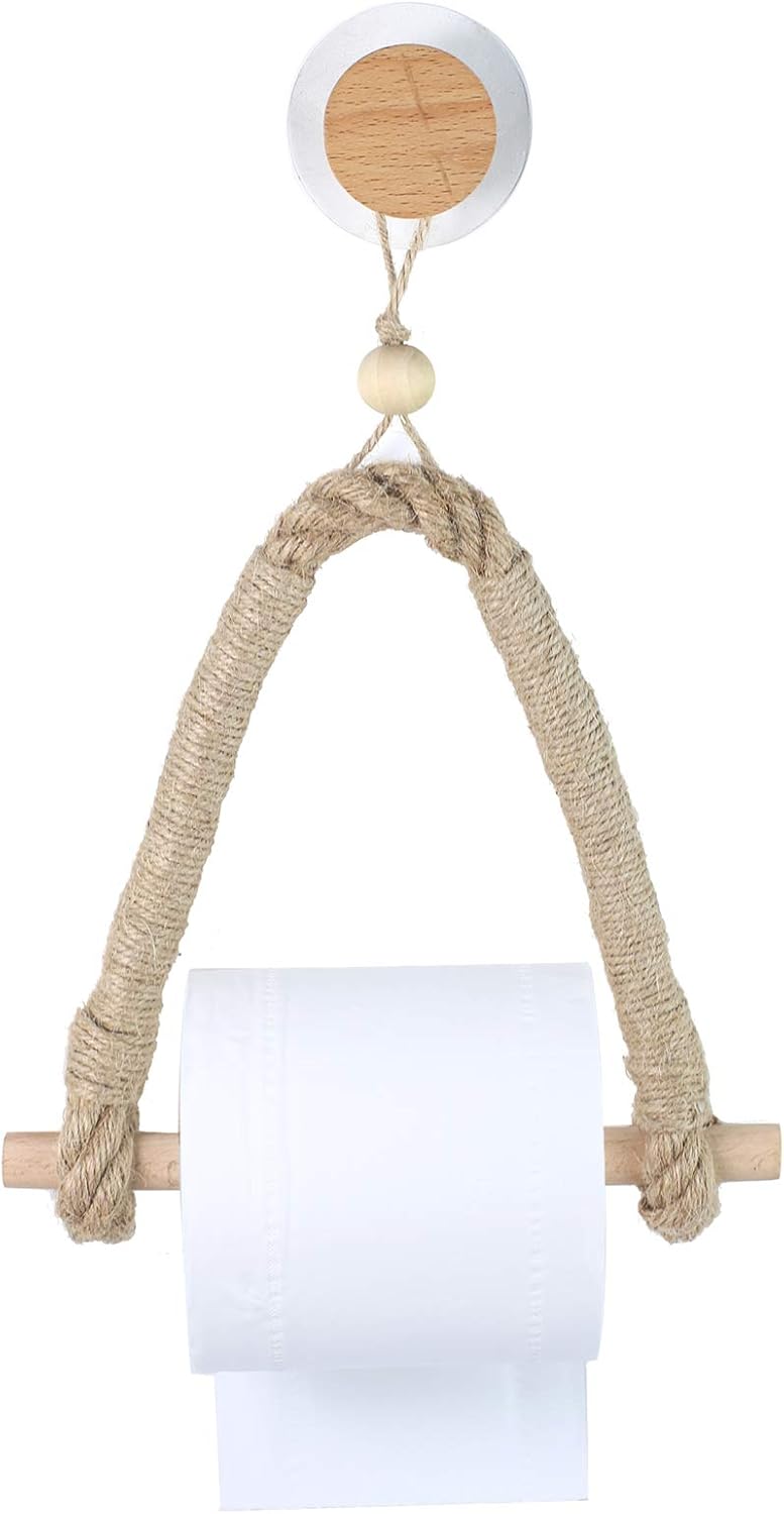 Poitemsic Jute Rope Toilet Paper Holder