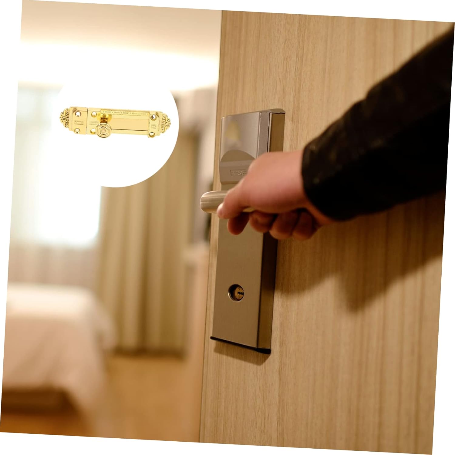 Secure Antique Copper Door Latch for Home Garden