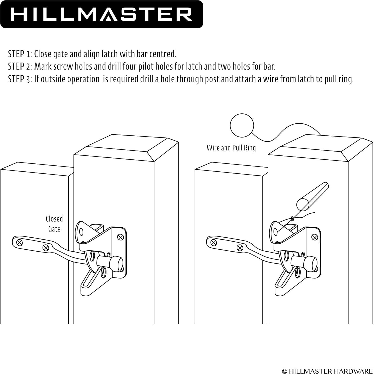 Secure Garden Gate Latch with Self-Closing Mechanism
