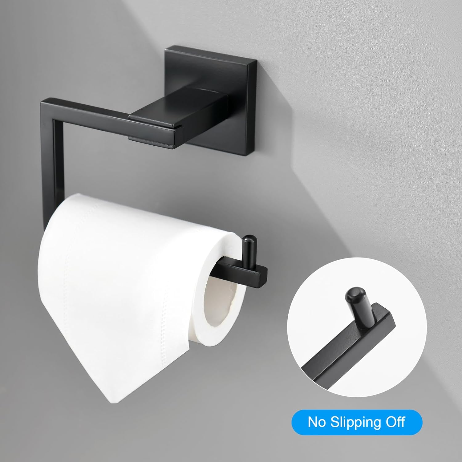 YACVCL Matte Black Stainless Steel Toilet Paper Holder