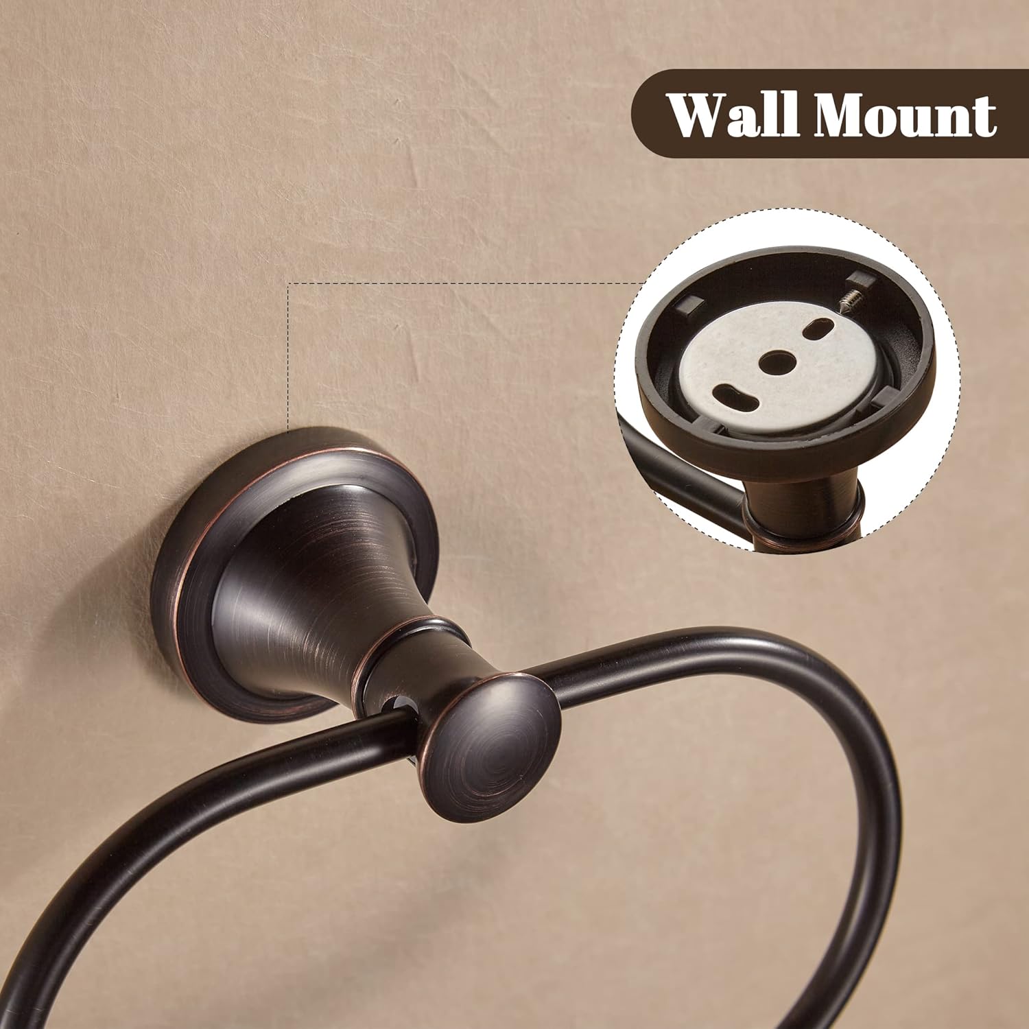 WOLIBEER Bronze Towel Holder 180 Rotatable