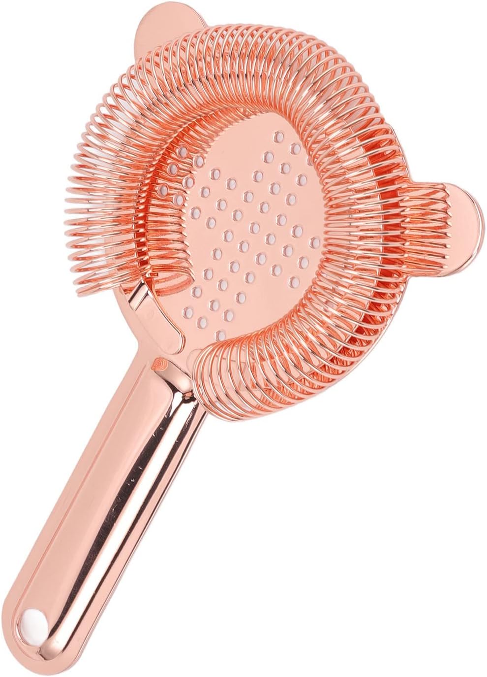 Cocktail Strainer with Rose Gold Finish for Home Bar Use