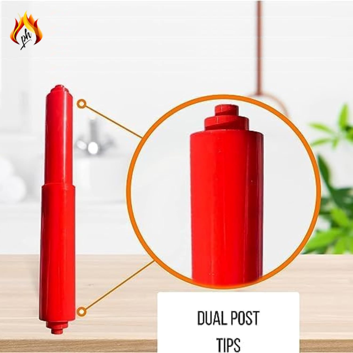 Pulse Red Toilet Paper Holder Spring Rod