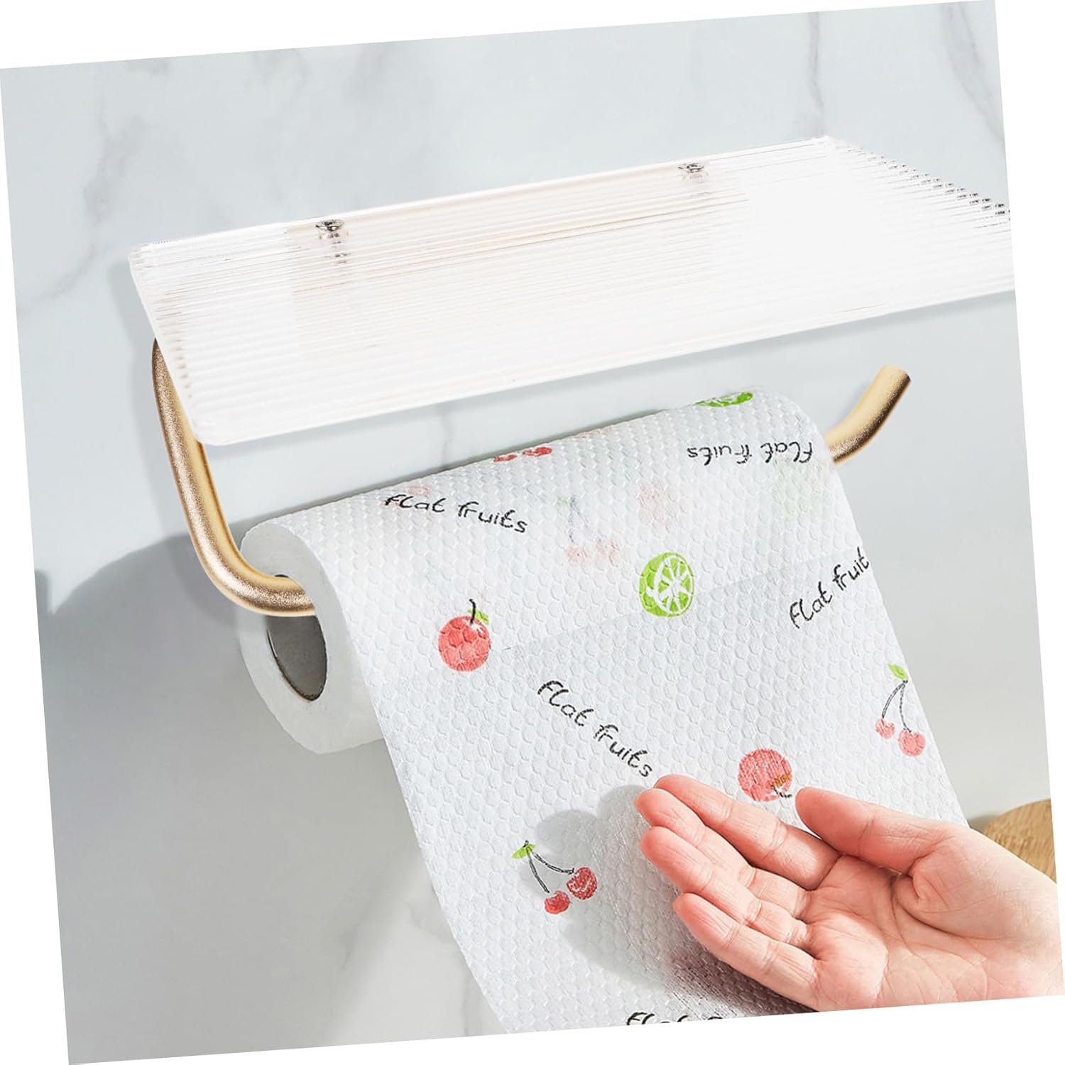 Wall-Mounted Toilet Paper Holder with Shelf