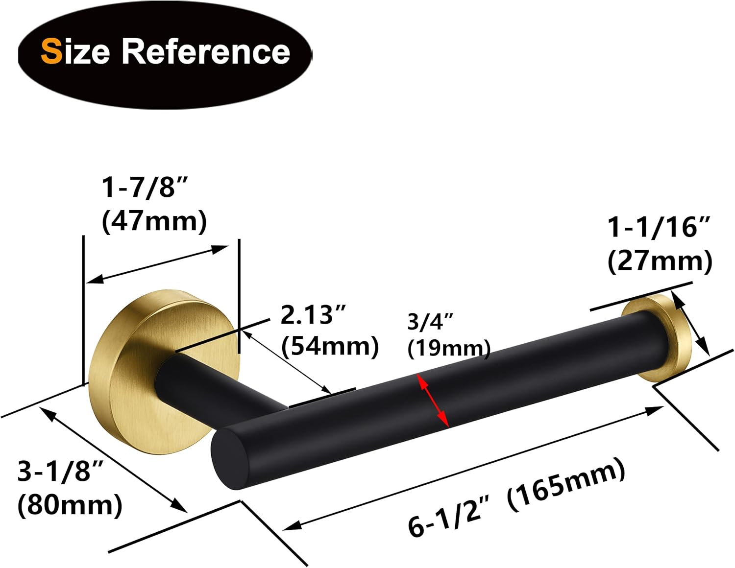 Nolimas Black Gold Toilet Paper Holder